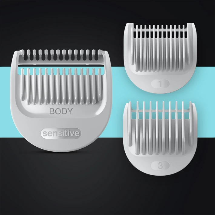 Braun Series 3 Bg3340 Men's Rechargeable Body Groomer + 2 Attachment Combs  : Target