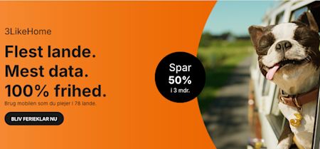 Flest lande. Mest data. 100% frihed.