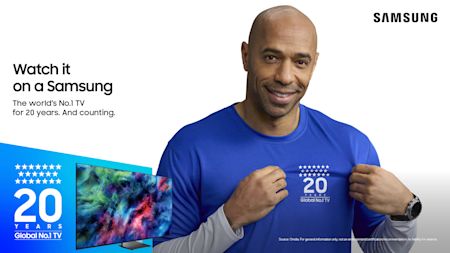 Samsung Celebrates 20 Years as Global TV Leader, Elevating the Viewing Experience with Thierry Henry