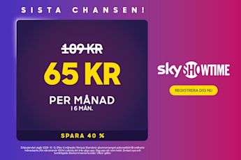 Sista chansen: 40 % rabatt på SkyShowtime i sex månader