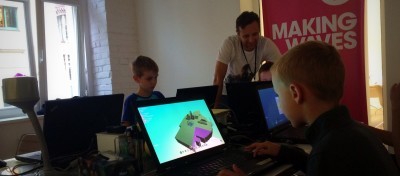 Kids during Making Software in Making Waves Poland