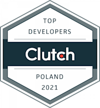 Clutch's top developers badge