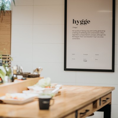Photo of the kitchen in NoA Ignite office