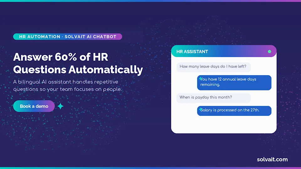 Lead image for Solvait article on automating HR questions