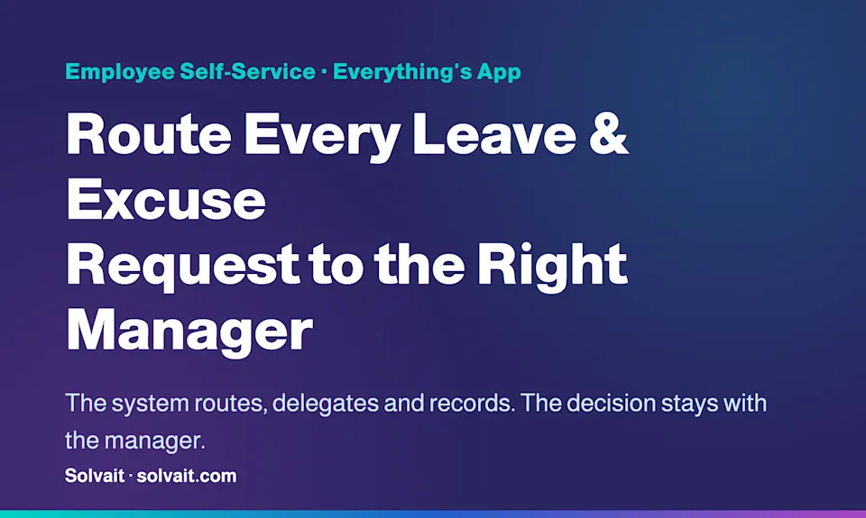 Title card for article on routing leave and excuse requests to the right manager automatically in employee self-service