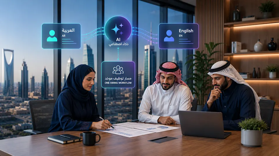 التوظيف بالعربية والإنجليزية بفريق واحد