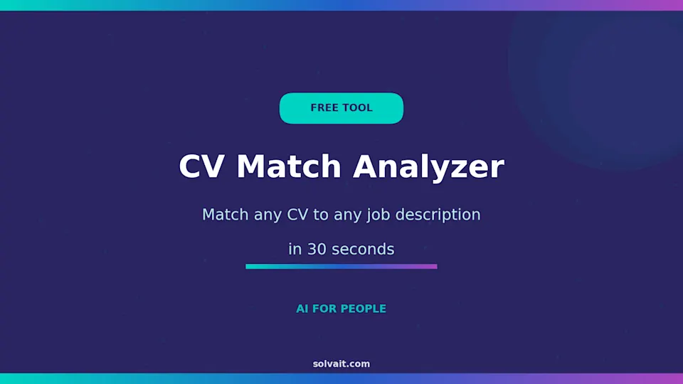 Lead image for Solvait free CV Match Analyzer