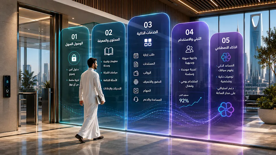 Arabic First Employee Self Service Portal Guide