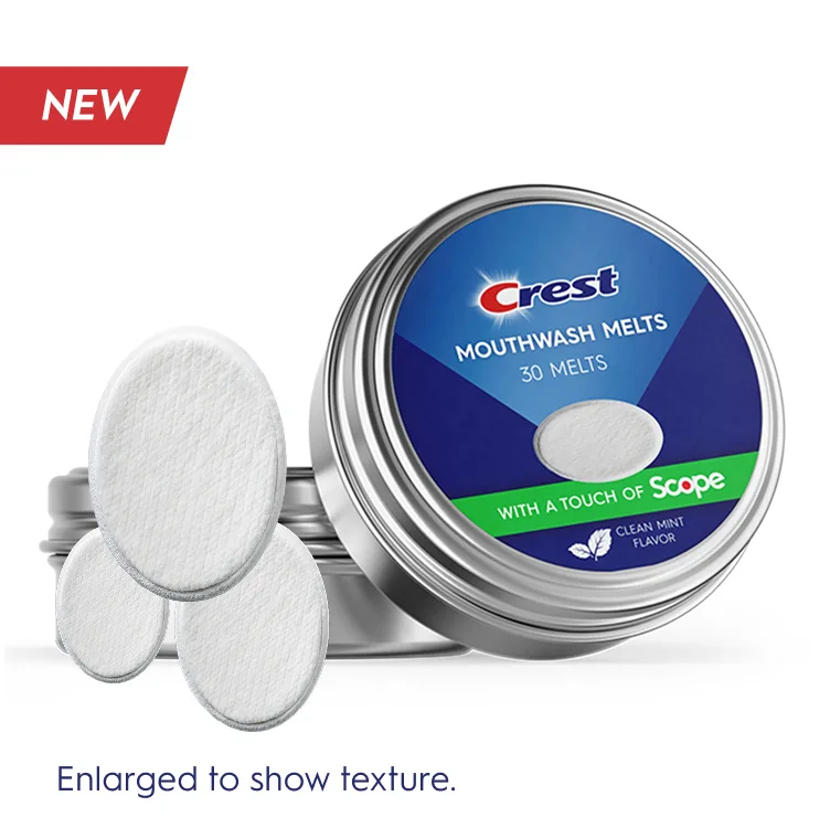 Small metal tin package with soft white oval melts