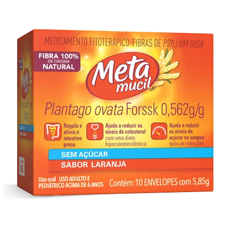 Metamucil Product- Sabor Laranja em Sachês - front