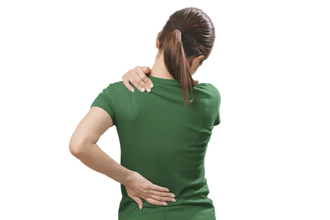 Mujer con dolor en cuello
