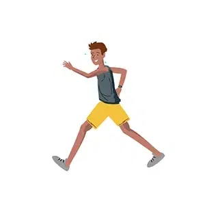 Gif de hombre joven trotando