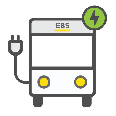 Icoon elektrische bus