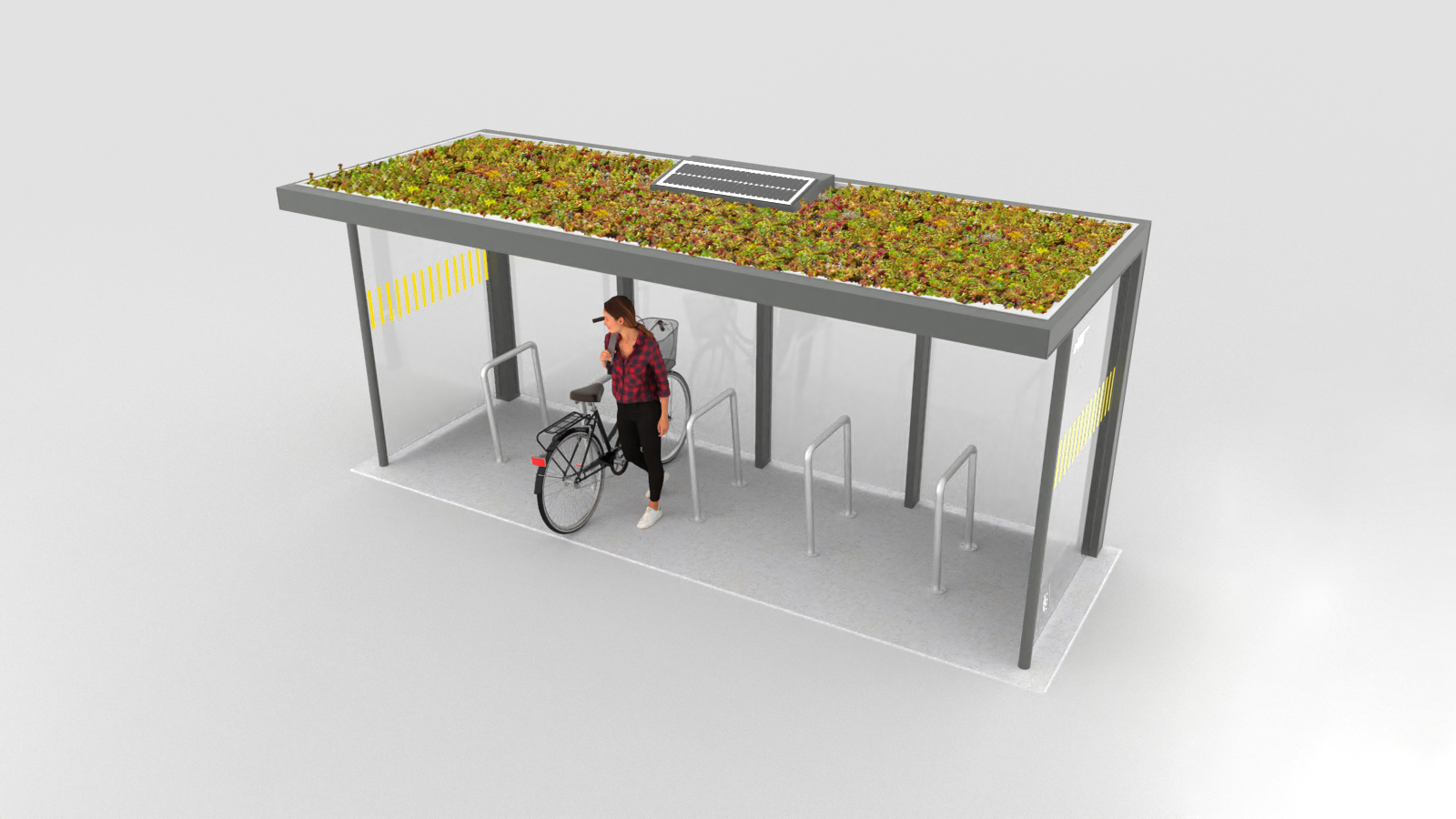 Fietsenstalling-F4-groen-dak