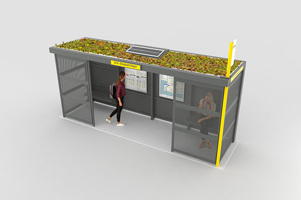 Schuilhuisje type EV met groendak