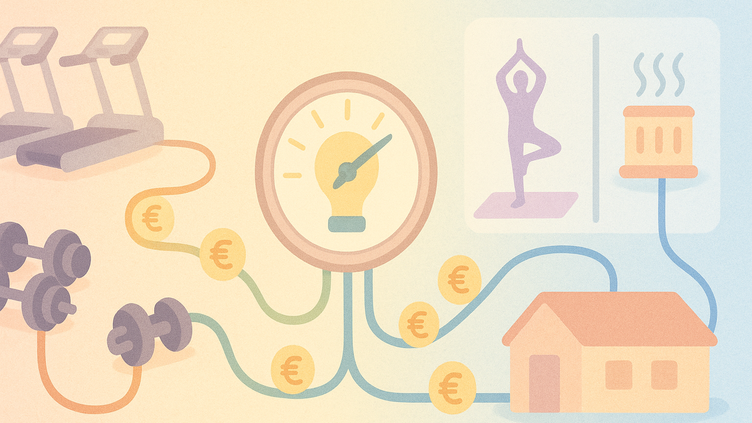 Illustration: Fitnessstudio Finanzen