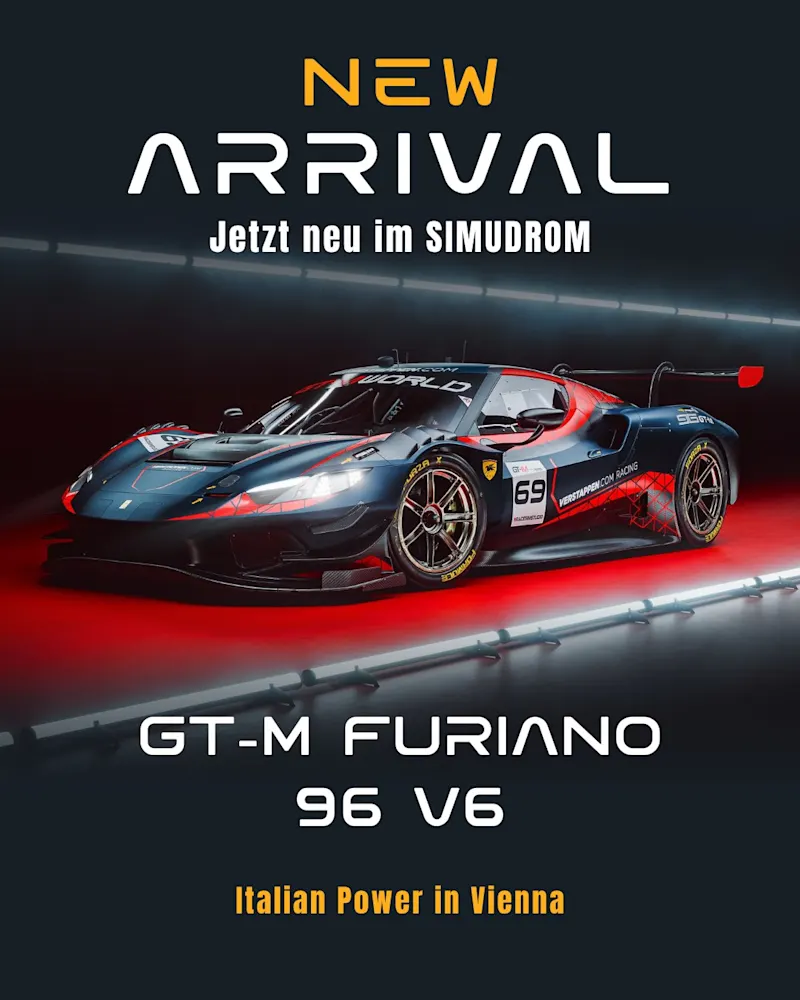 V6. Mid-Engine. Pure GT Racing. 🔥

Der GT-M Furiano 96 V6 bringt moderne GT-Performance direkt ins Rig. 🏎️💨

Wer würde ihn im SIMUDROM fahren? 👀

#simudrom #simracing #gt3 #racing #vienna