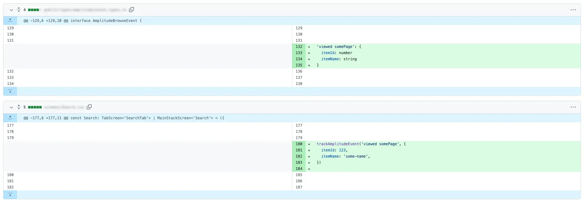 GitHub 활용 이벤트 관련 작업 예시 : 정의된 이벤트 트래킹 코드의 변경 사항을 GitHub을 통해 정리