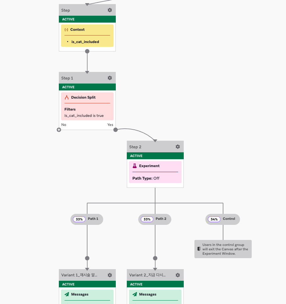 Experiment Step 구현 예시