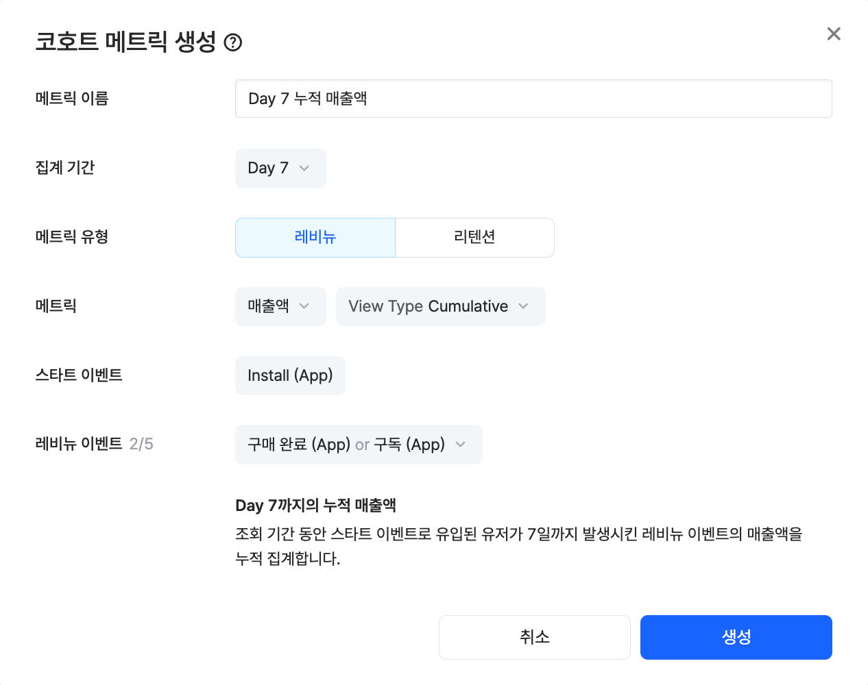 뤼튼-코호트메트릭