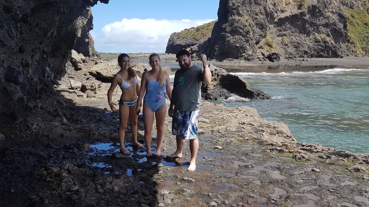 Tour group enjoys the hidden spots at Whatipu beach