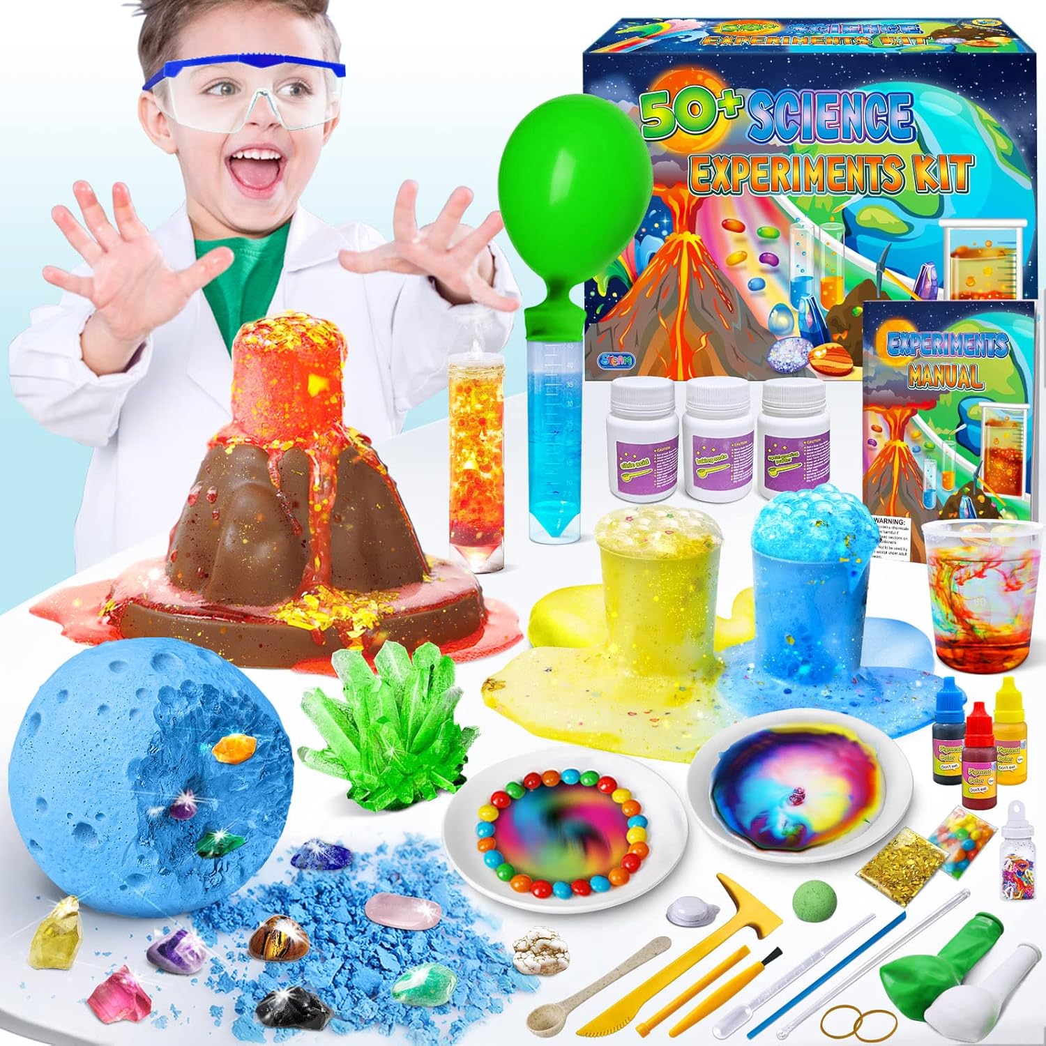 UNGLINGA Kit Científico con 50+ Experimentos para Niños