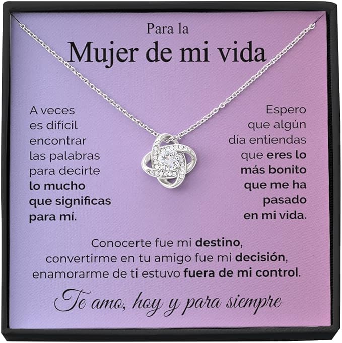 SOFIA FERRER Collar Colgante Plata Nudo Aniversario Pareja