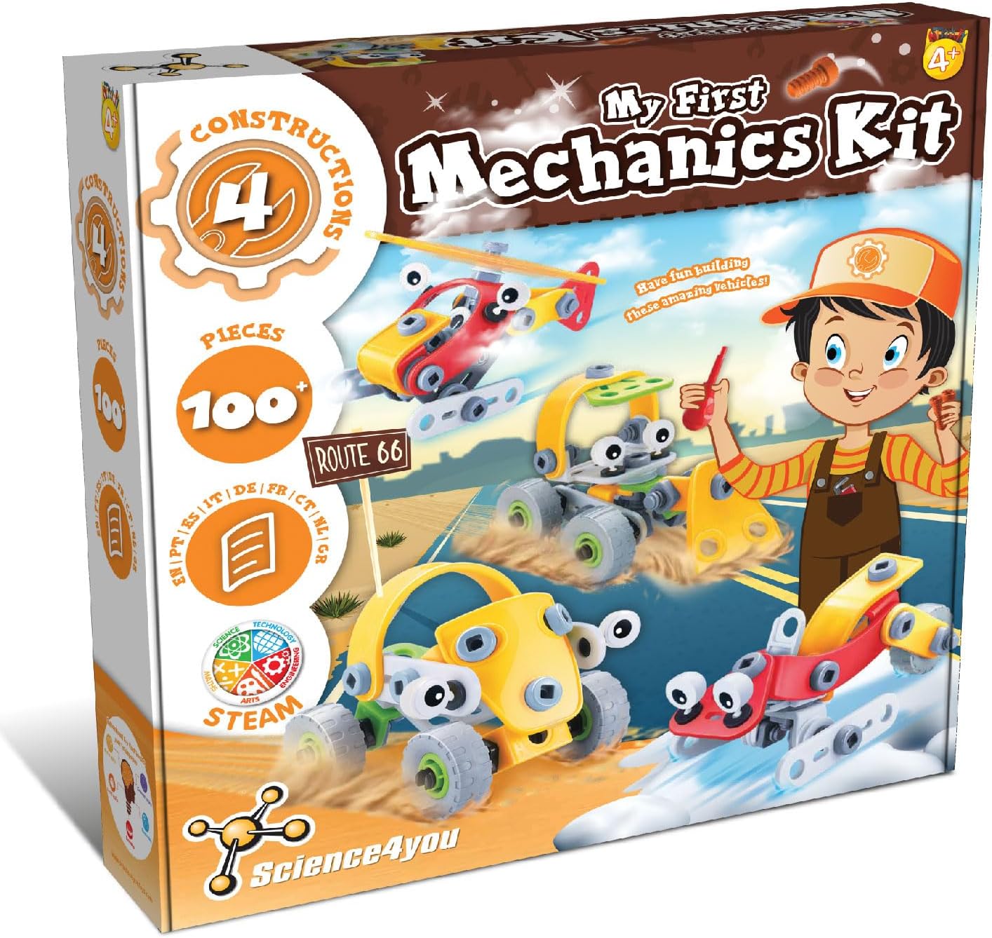 Science4you Primer Kit Construccion - Laboratorio de Mecanica para Niños 4 Años