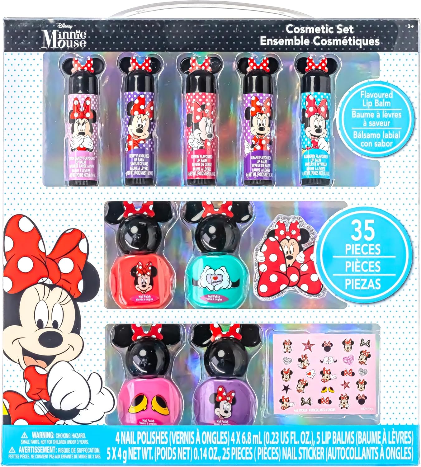 Disney Minnie Mouse - Townley Girl Juego de Maquillaje cosmético Brillante