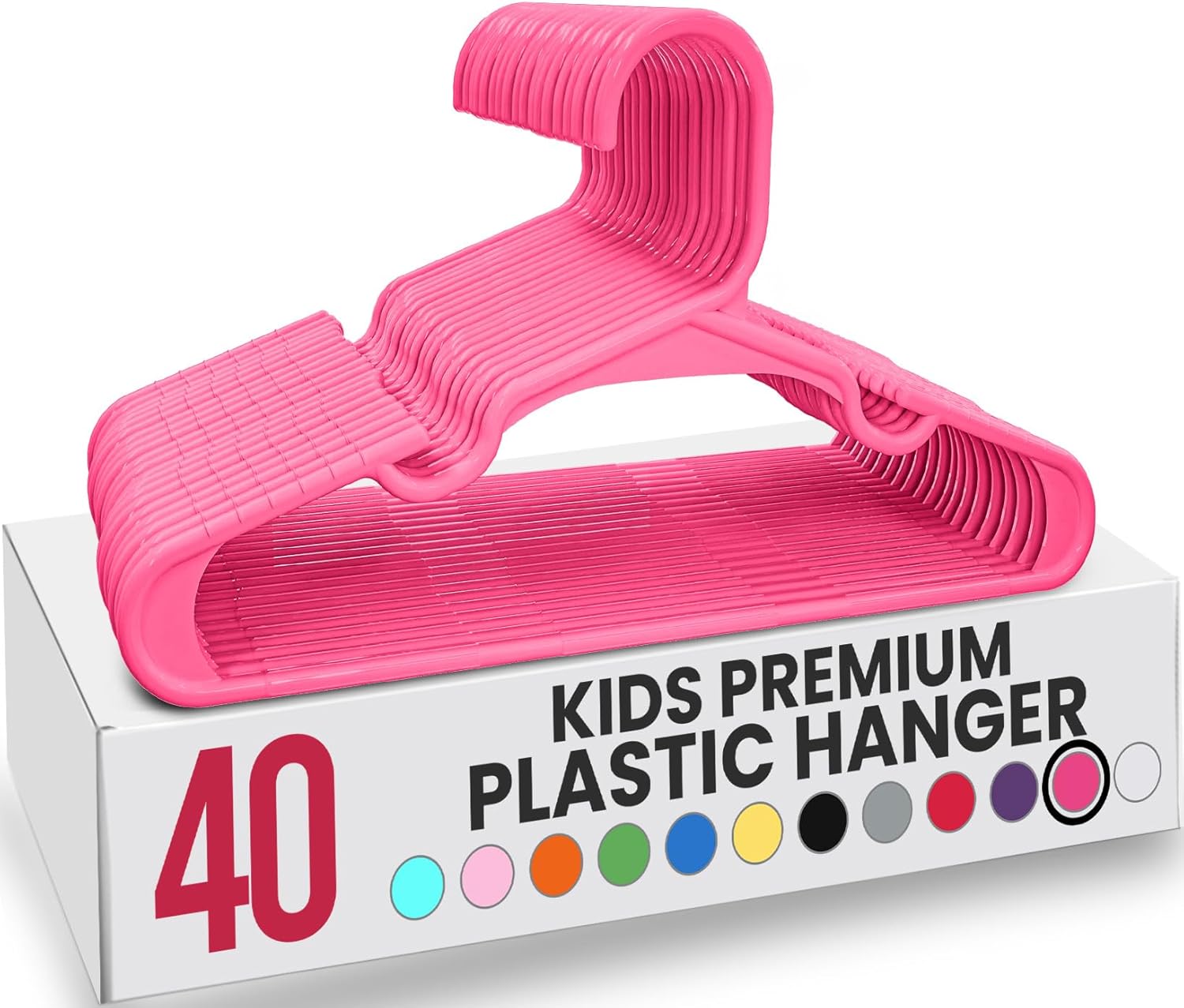 Utopia Home (Pack de 40, Rosa) Perchas de plástico para niños
