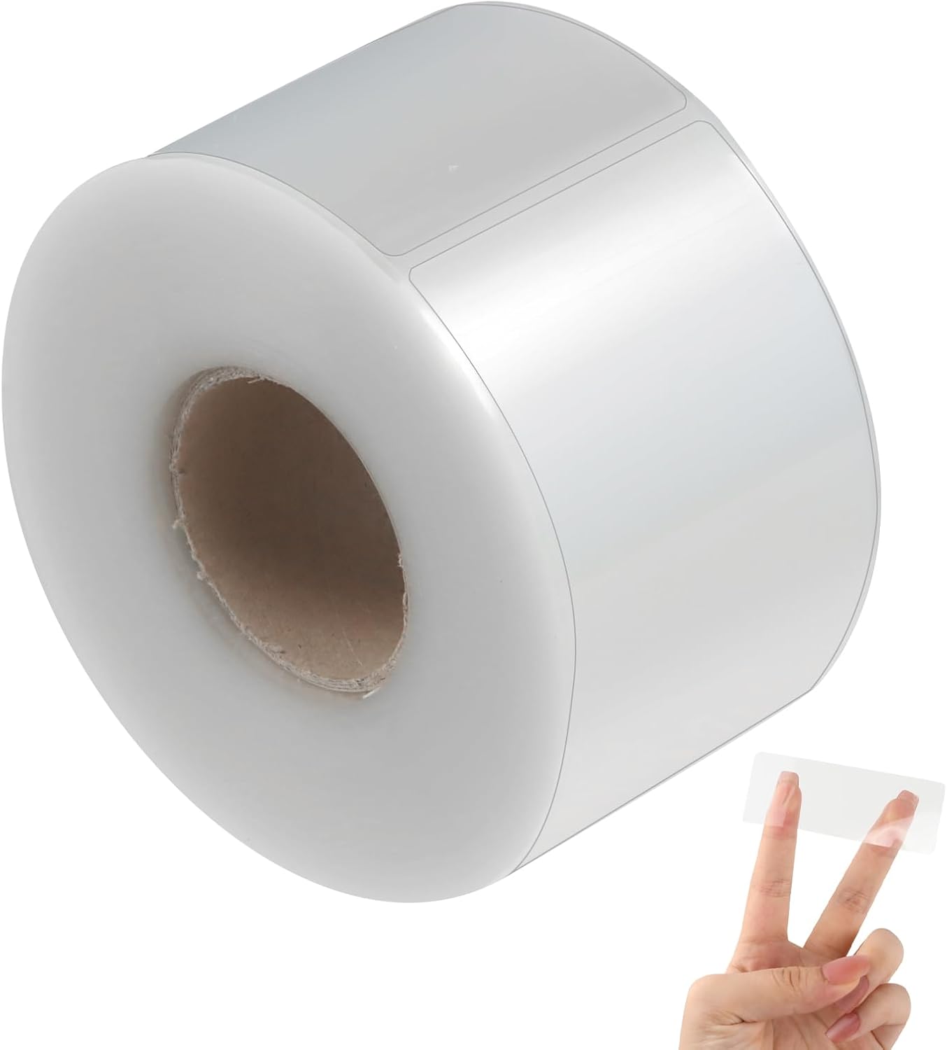500 Piezas Protectores de Etiquetas Adhesivas Transparentes Cuadrado 52*103 mm