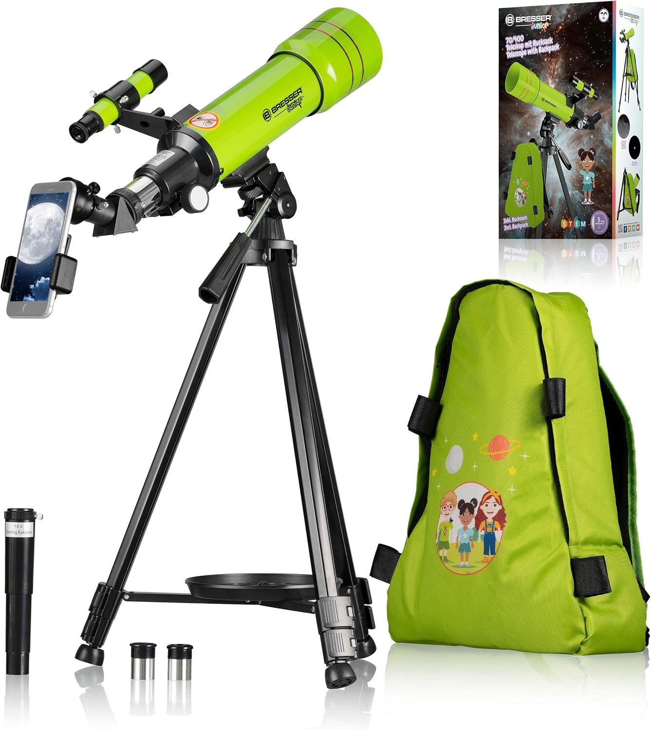 Bresser telescopio astronómico Refractor de Viaje para niños y Principiantes 70/400