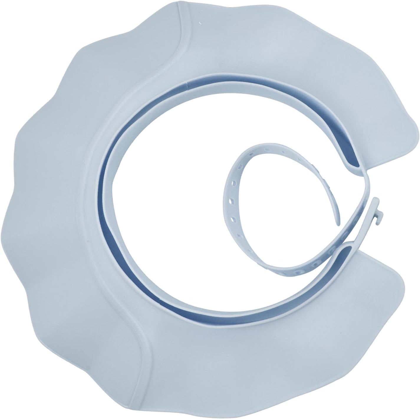 Gorro Ducha Bebé Protector Ojos y Oídos Silicona Ajustable Función Tres en Uno (Azul)