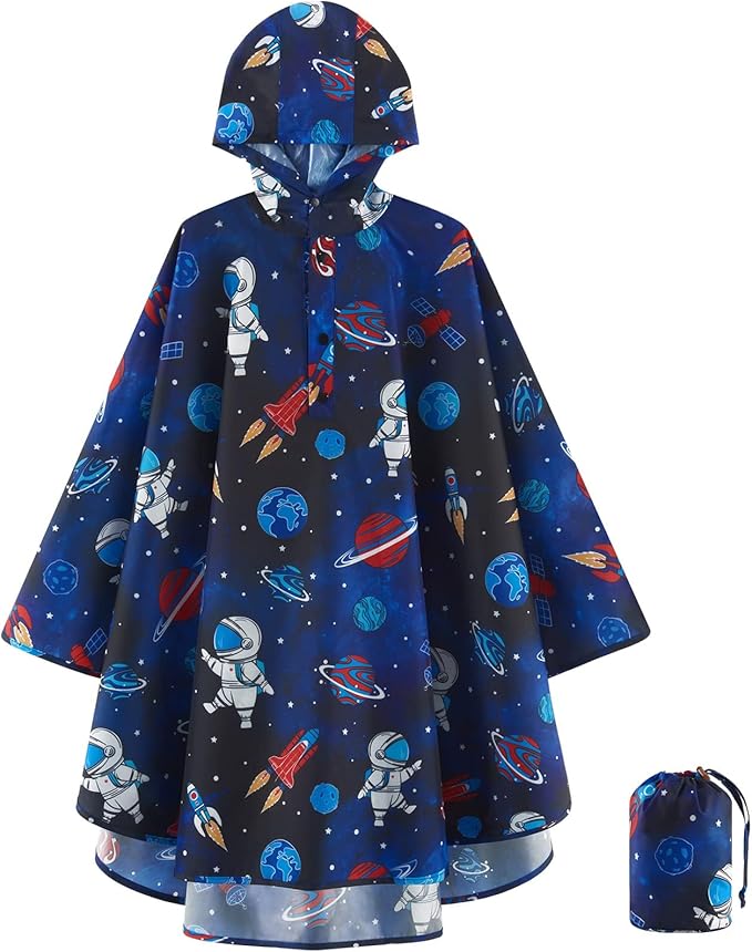 WAWSAM Abrigo Impermeable con Capucha Chubasqueros para Niño