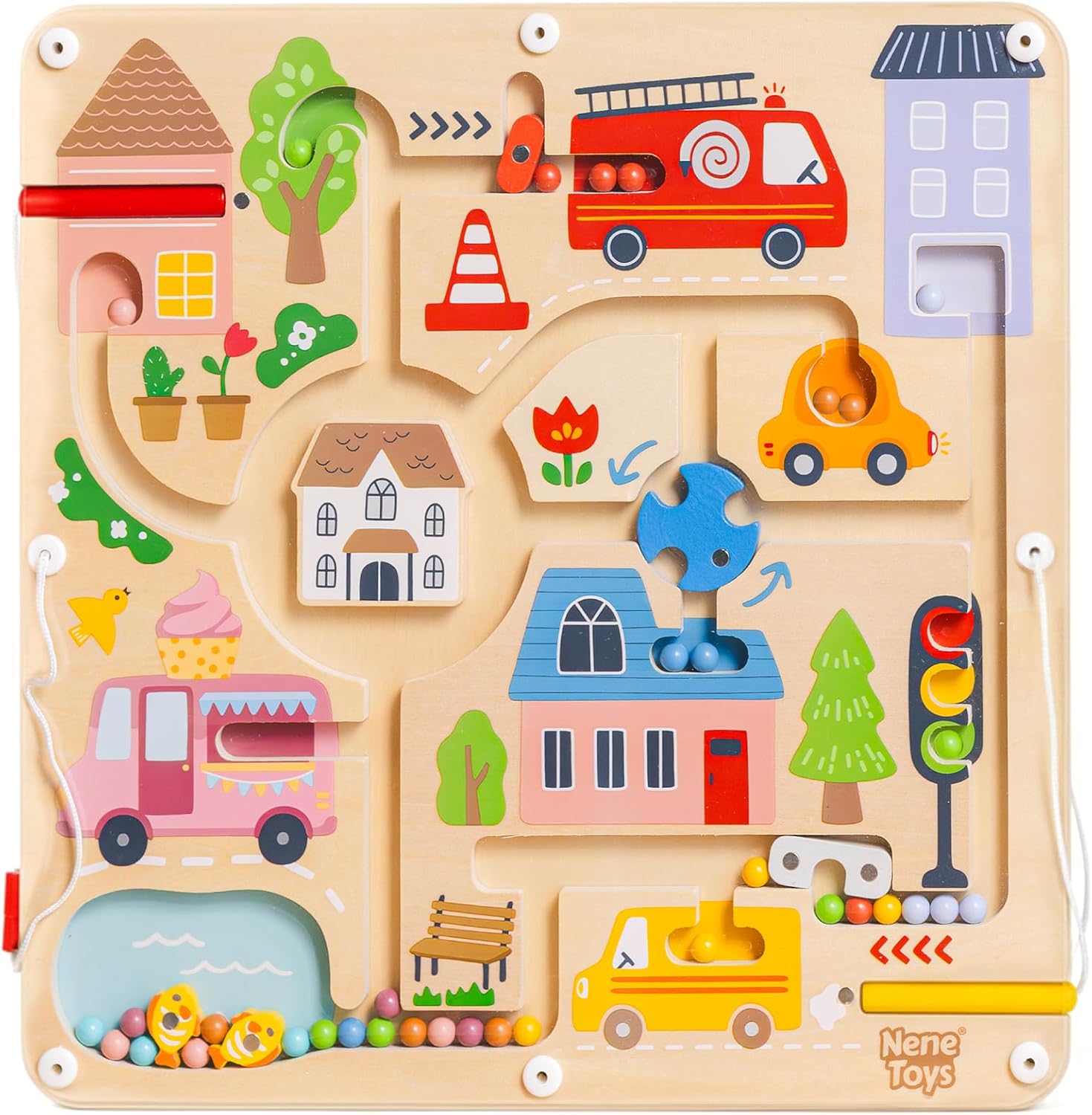 Nene Toys Laberinto Magnético para Niños 2+ Años – Juego Magnético Busy Board