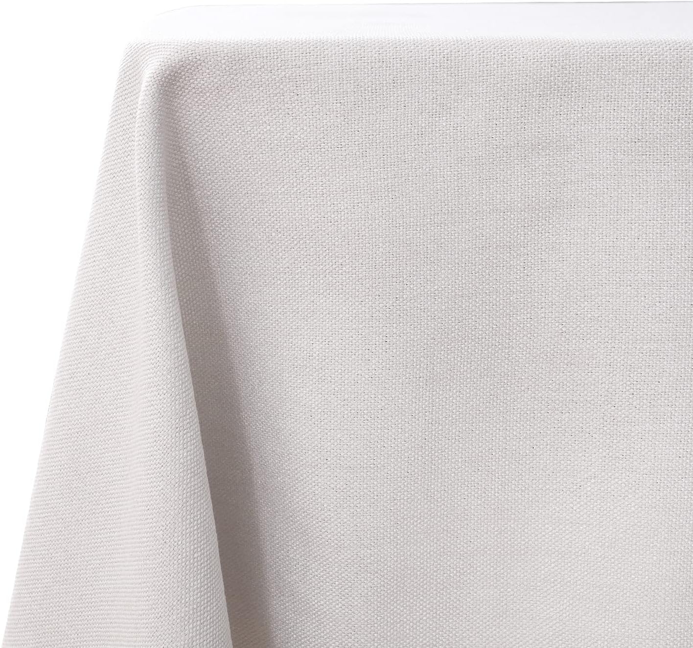 Mantel antimanchas Efecto Lino Blanco Nieve 140 x 240 cm