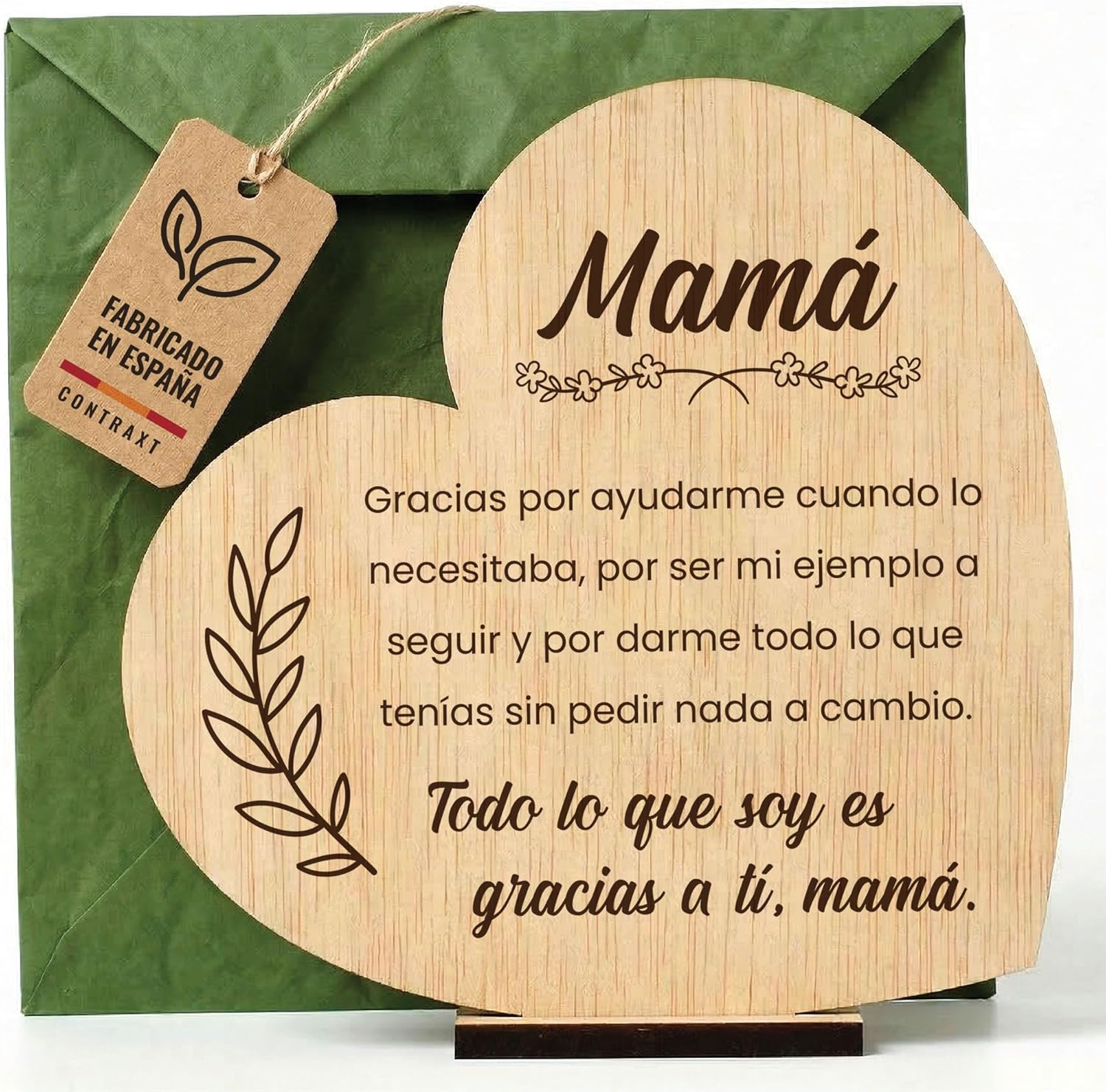 CONTRAXT Tarjeta regalo Día de la Madre madera
