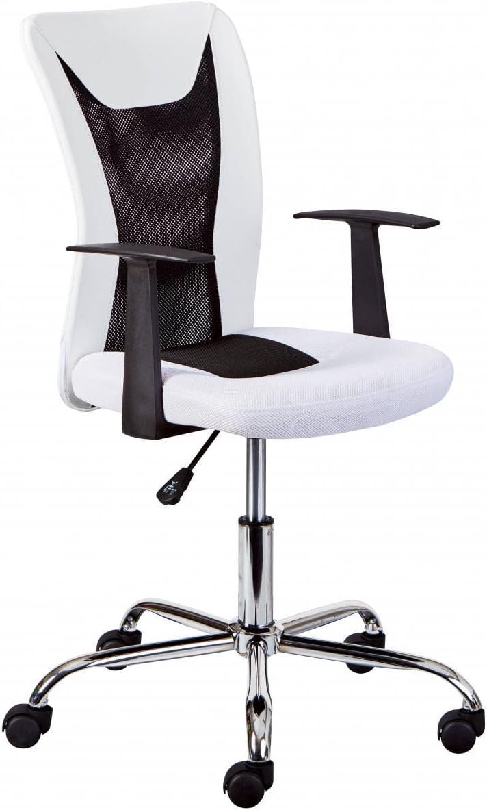 Inter Link - Silla giratoria infantil Donny blanco y negro