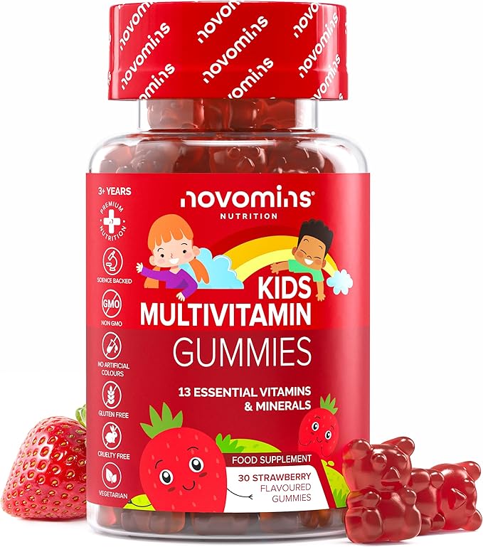 Multivitaminas Niños - 30 Gominolas Novomins Sabor Fresa