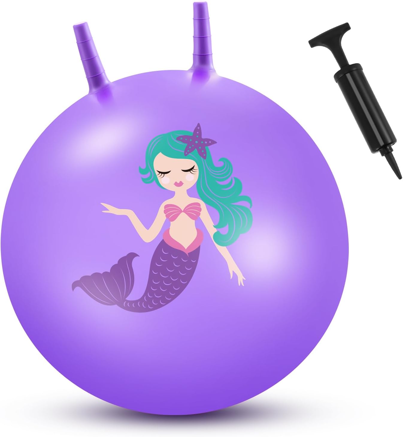 Blulu 60 cm Pelota Saltarina Hinchable para Niños Pelota de Tolva de Rebote con Asa