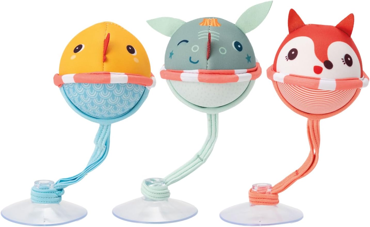 Lilliputiens - Pelotas de baño (x3) - Juguete Interactivo para bebés con ventosas