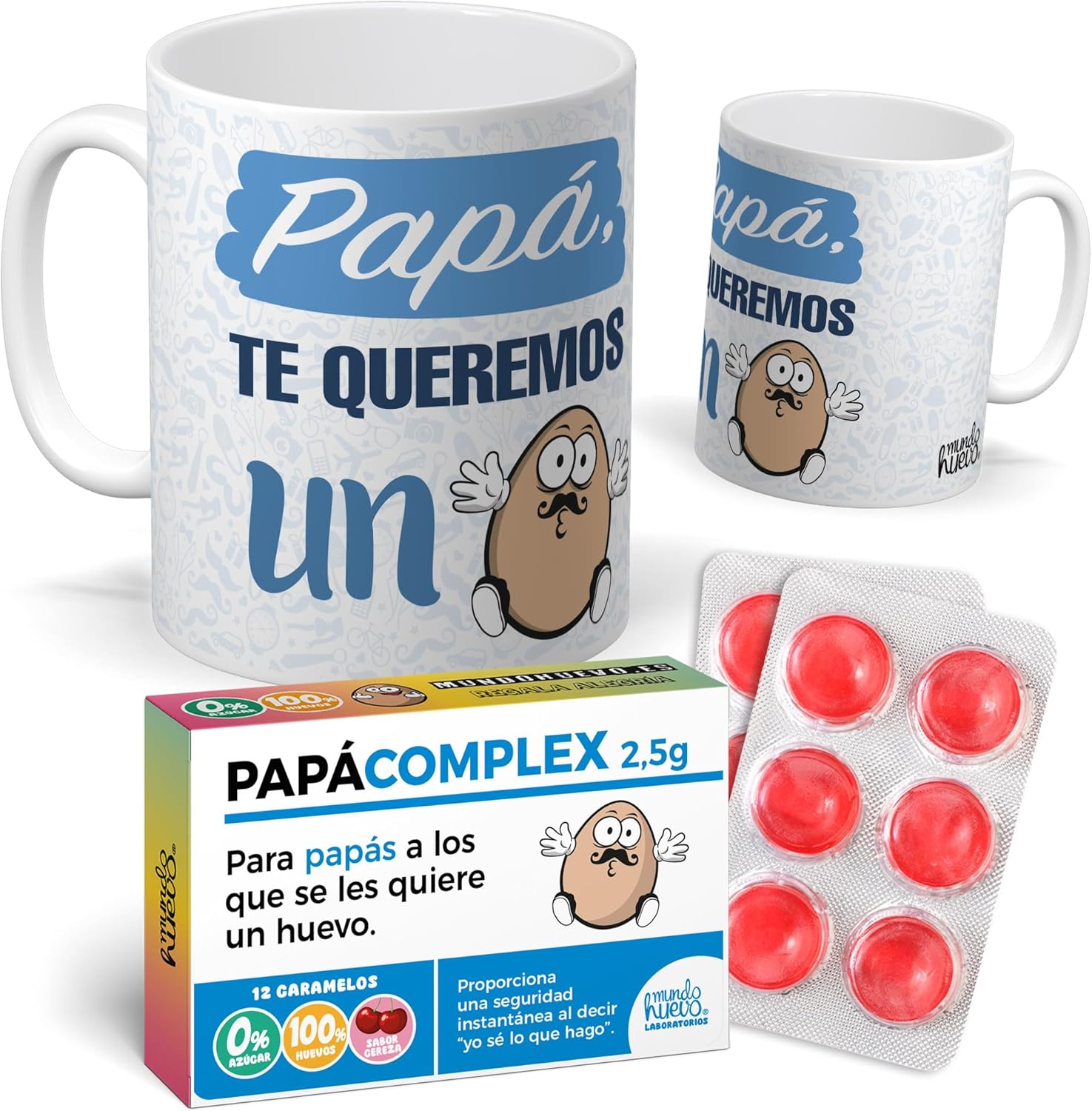 Taza Papa TE Queremos UN Huevo y Caramelos de Broma PAPACOMPLEX