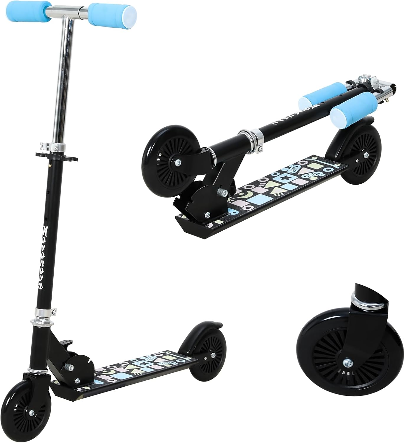 NOVONOVA Patinete Scooter Plegable para niños y niñas 4-6 años