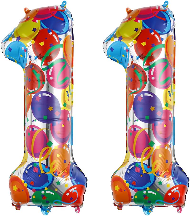 Ponmoo Foil Globo Número 11 Multicolor 40" (101cm)