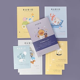 Pack de cuadernos Rubio para 6.º de Primaria |+11 años | Incluye 9 cuadernos