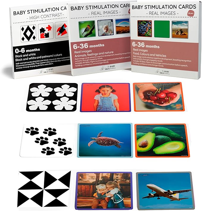The Baby Sign Academy - Tarjetas Estimulación Temprana Bebé 0-36 meses
