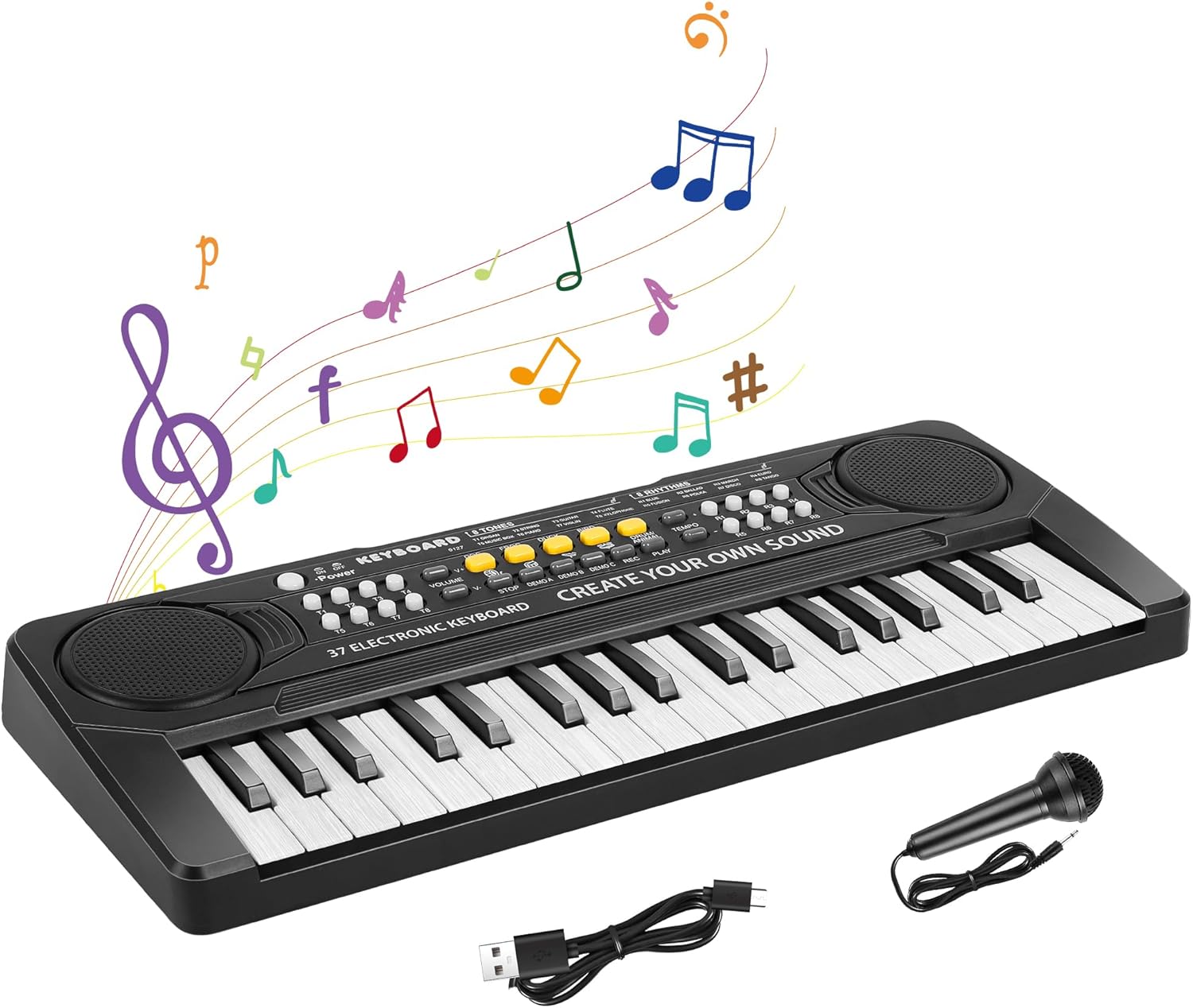 Shayson Teclado Electrónico Piano 37 Teclas