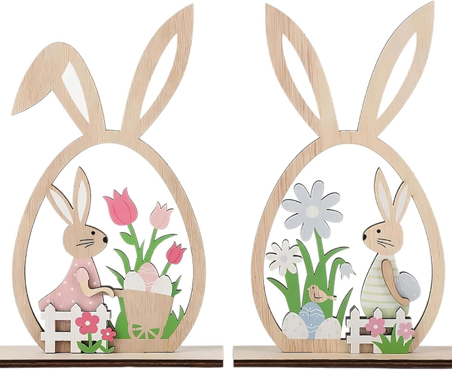 KUKUTrue® Figuras de Conejos Decorativas Easter Decorations