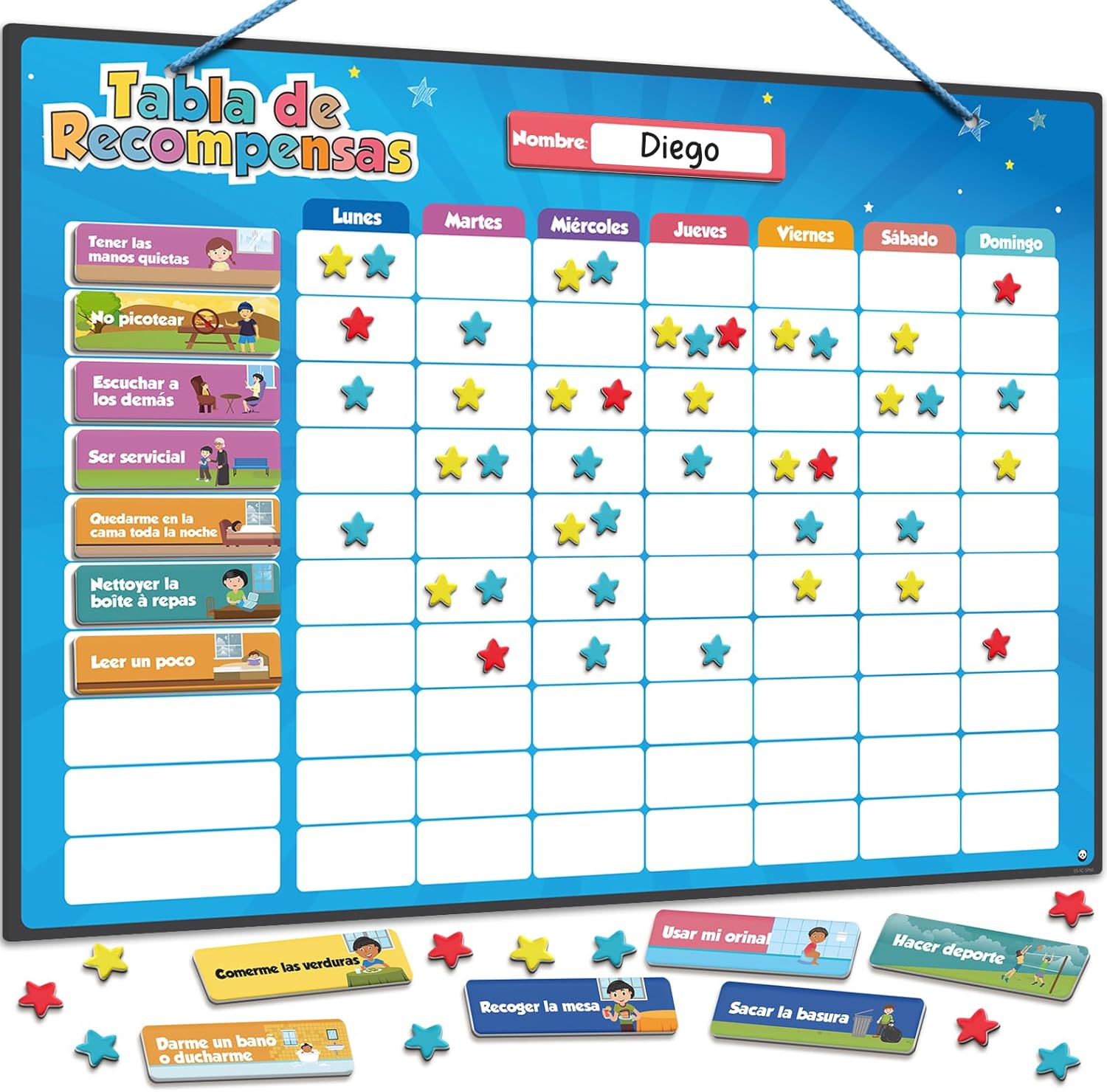 Smart Panda Tabla de Recompensas para Niños – 80+ Actividades + 380 IMANES
