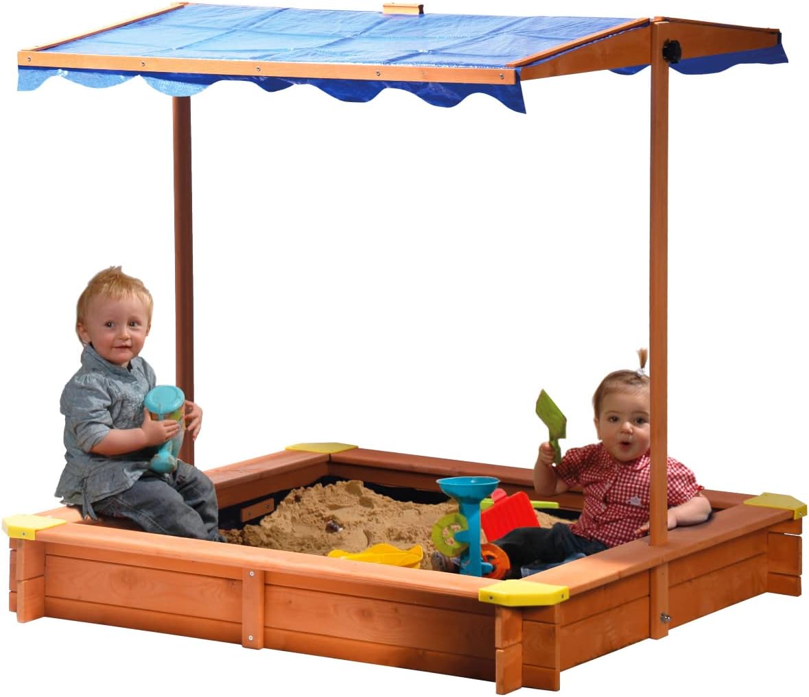 dobar 94350FSC - Arenero de Madera FSC con Techo Ajustable e Inclinable